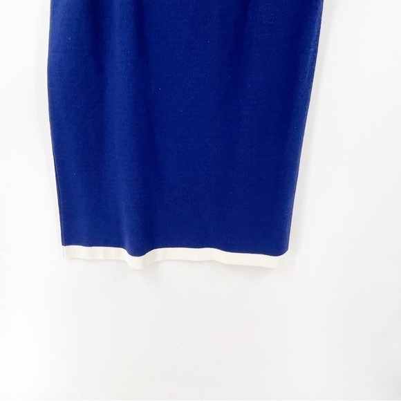 ✅ VINTAGE NAVY AND WHITE PENCIL SKIRT ILGWU TAG SIZE MEDIUM - Picture 4 of 7